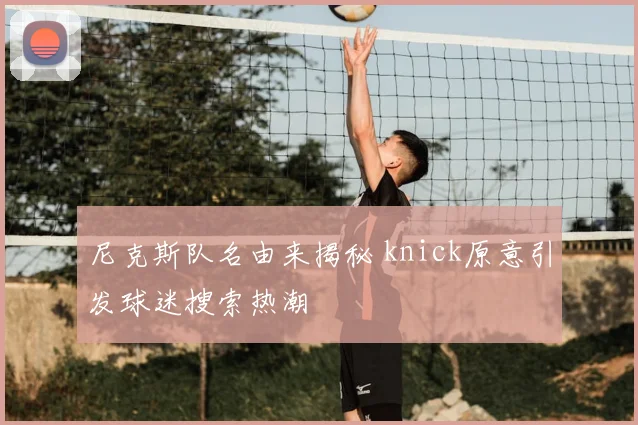 尼克斯队名由来揭秘 knick原意引发球迷搜索热潮